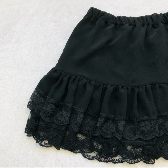 Colza, Lace Trim Skirt, Size Large - Picture 12 of 15